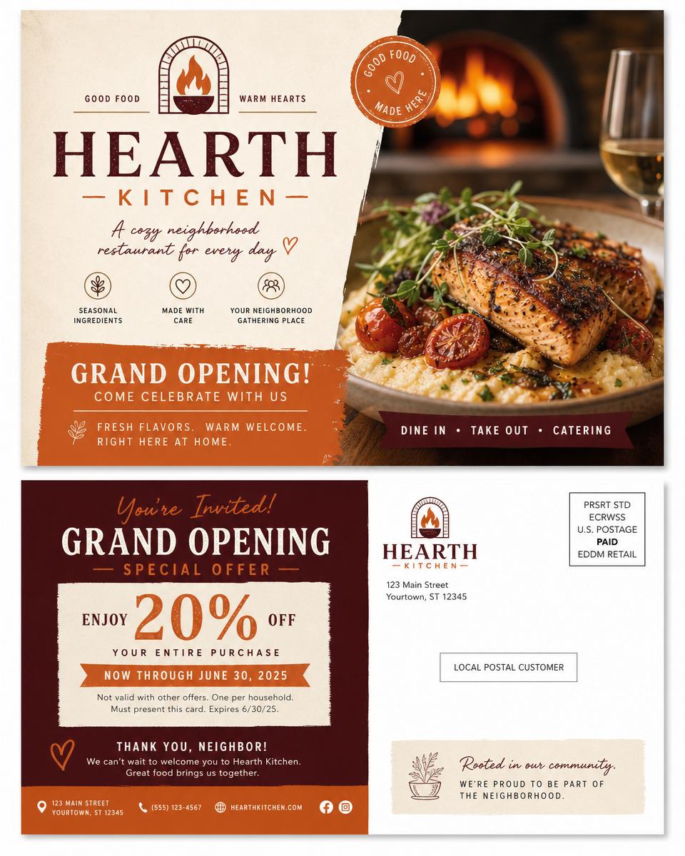 Hearth Kitchen — EDDM + Identity