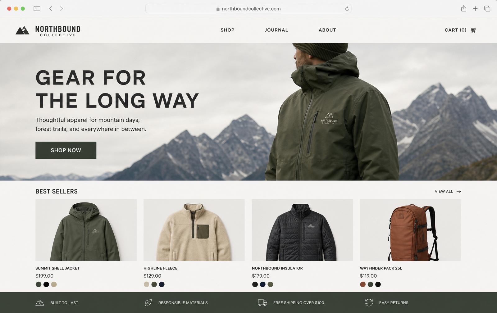 Northbound Collective — E-Commerce Design